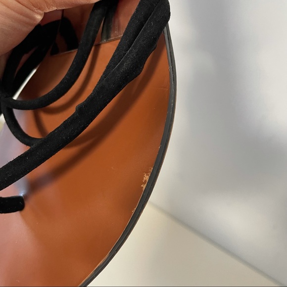 Vince Camuto lace up black suede flat sandals summer - Picture 10 of 10